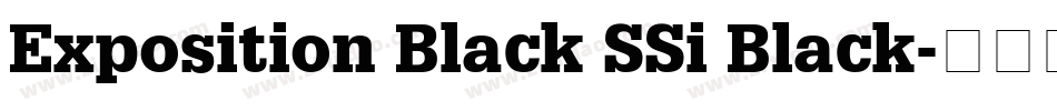 Exposition Black SSi Black字体转换